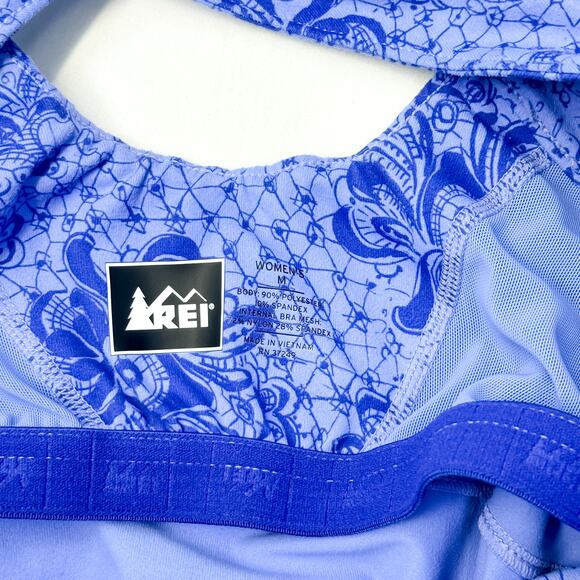 REI Co-Op Blue Floral Racerback Active Tank Top - M - Picture 7 of 8